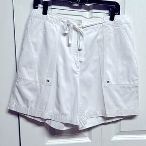 Ralph Lauren White Deep Pocket High Rise Shorts Size 14